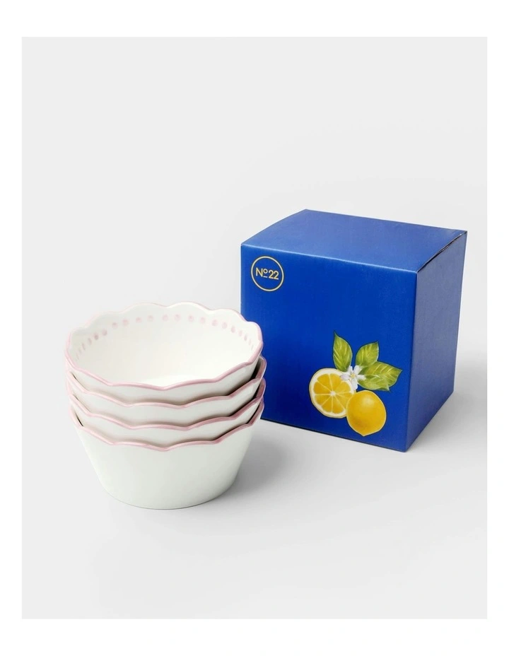 No.22 Home Capri Pink Maxi Bowls Set Of 4 MYER