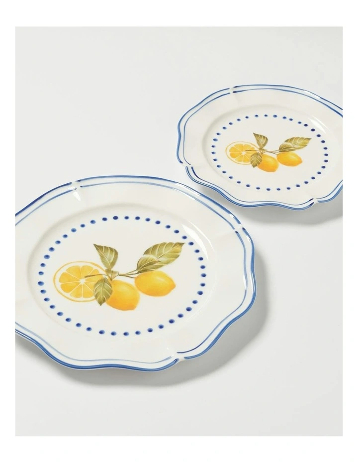 No.22 Home Capri 2.0 Blue Side Plates Set Of 4 MYER
