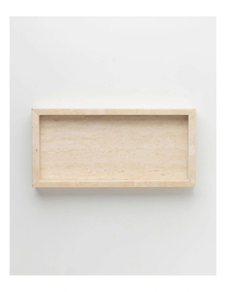 Travertine Tray in Beige image 1