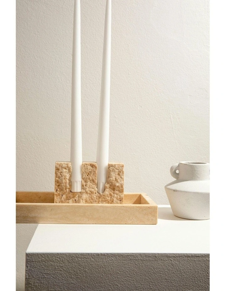 Travertine Tray in Beige image 2