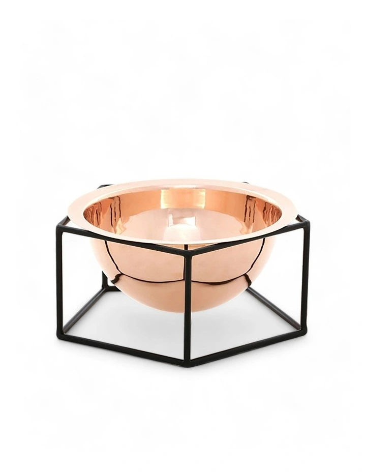 Hand-Beaten Copper and Iron Penta Bowl image 1