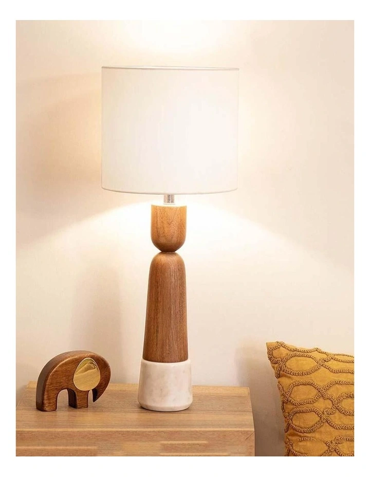 Handmade Turned Wooden Famme Table Lamp image 2