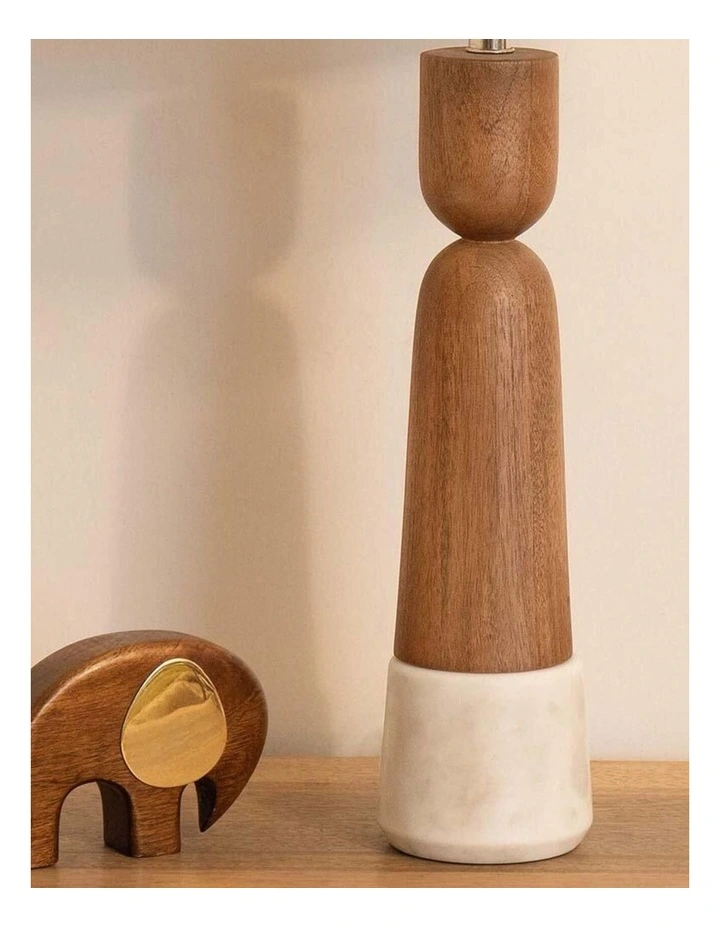Handmade Turned Wooden Famme Table Lamp image 3