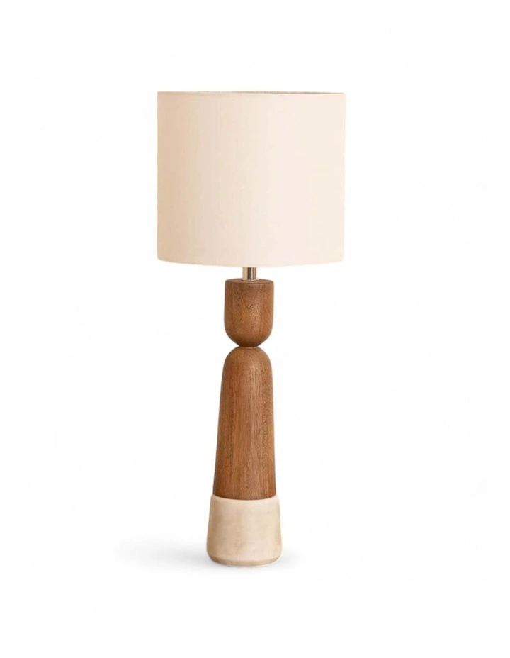 Handmade Turned Wooden Famme Table Lamp image 4