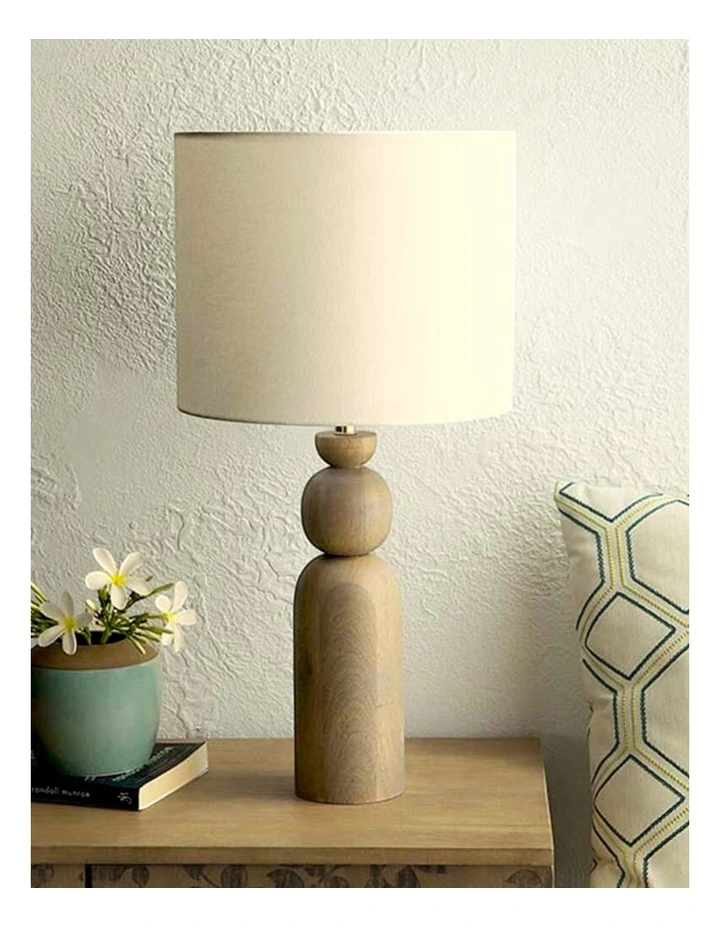 Turned Wooden Tall Boy Table Lamp image 2
