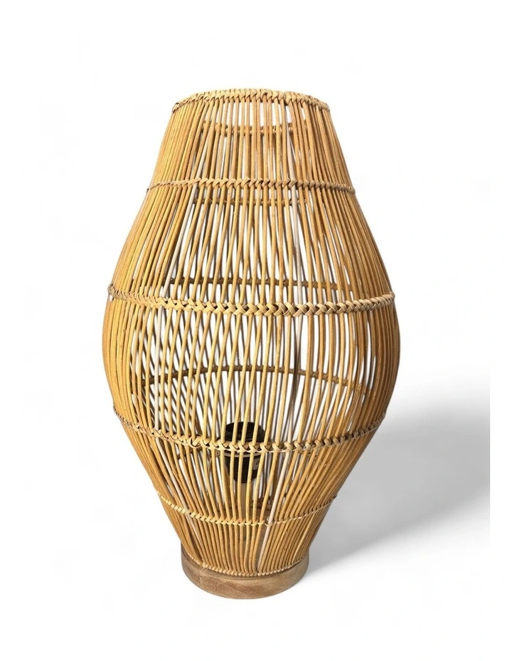 Hand Cut Cane Kaya Table Lamp image 2