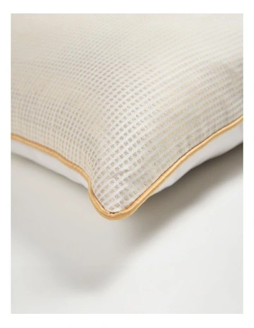 Handwoven 16x16in Cotton Square Dotted Cushion Cover in Beige