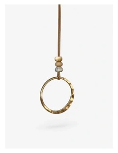 18K Hammered Gold & Bead Necklace