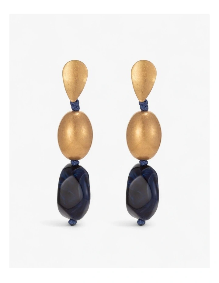 18K Gold-Plated and Bead Drop Earrings in Multi image 1