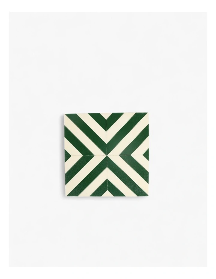 Geometric Resin Coasters Set of 4 in Green image 4