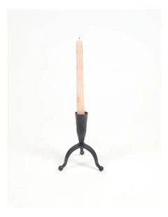 Hand Forged Iron Taper Candle Holders in Black
