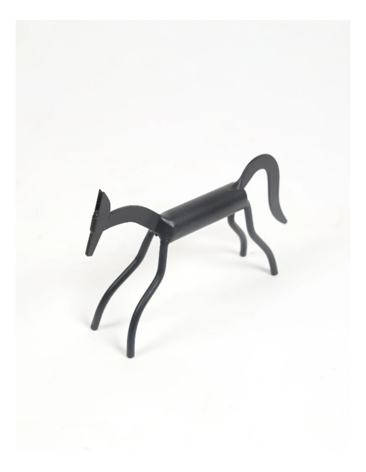 Handmade Iron Horse Table Top Decorative in Black image 3