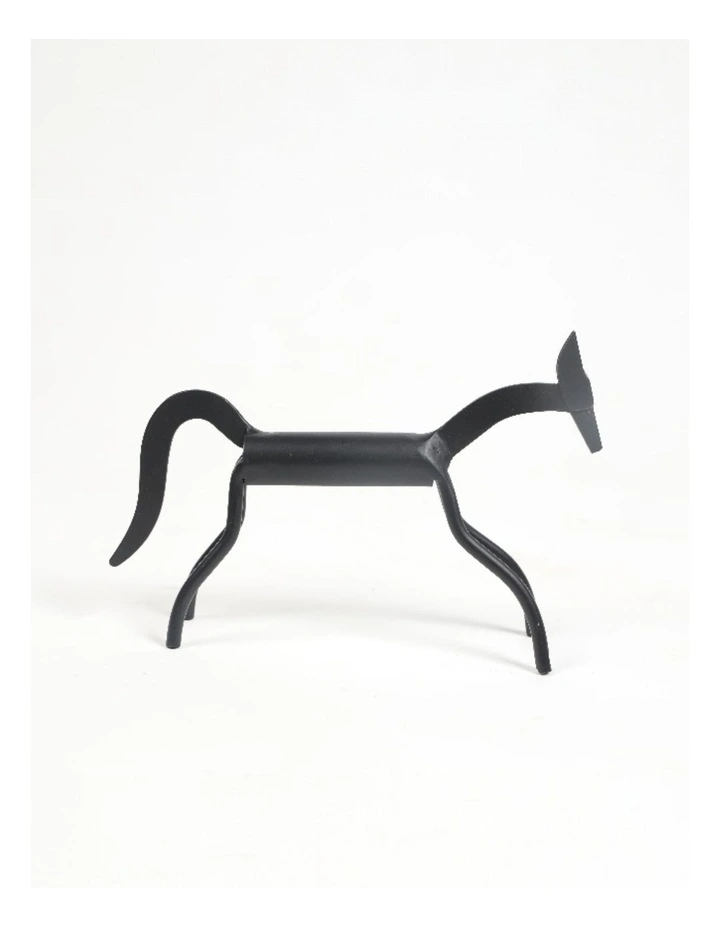 Handmade Iron Horse Table Top Decorative in Black image 4