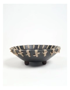 Artisan Crafted Mango Wood Bowl in Black