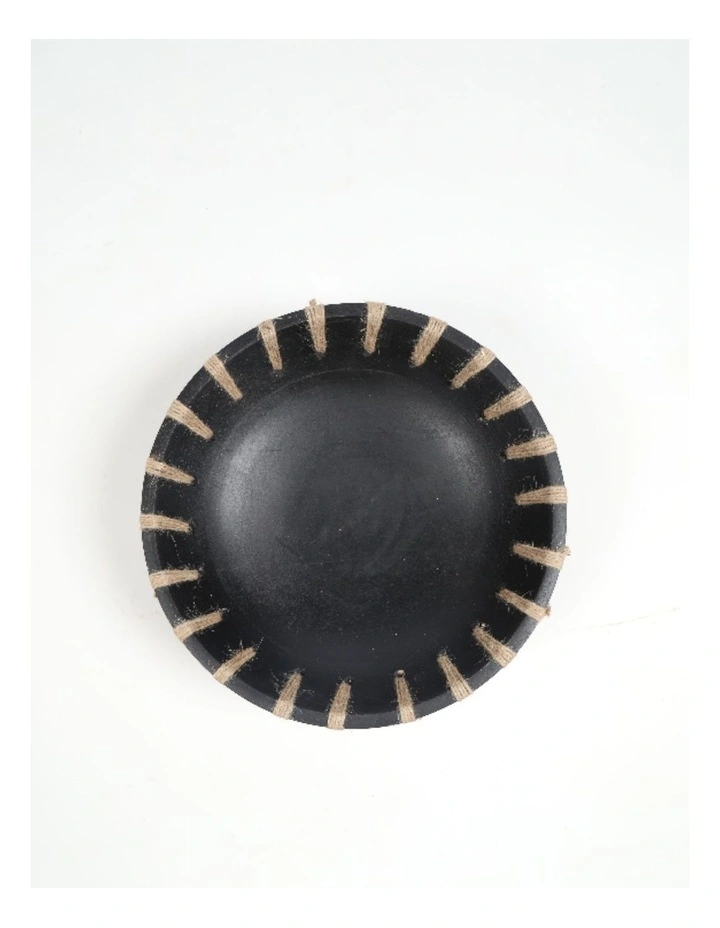 Artisan Crafted Mango Wood Bowl in Black image 4