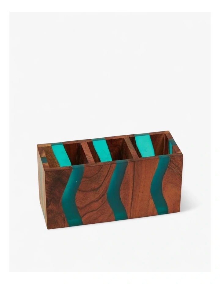 Island Paradise Triple Cutlery Holder in Natural Turquoise image 3