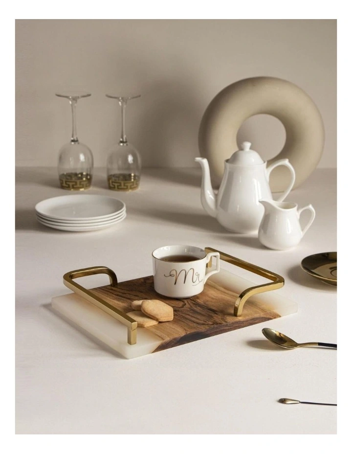 Luxury Feast Acacia Wood Serving Tray in Natural image 3