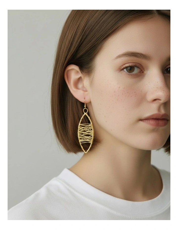 Artisan Earrings in Gold image 2