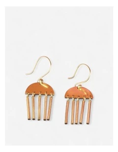 Handcrafted Artisan Earrings in Gold