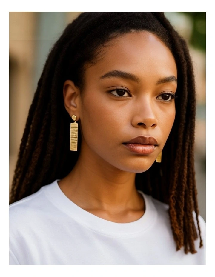 Handcrafted Earrings in Gold image 2