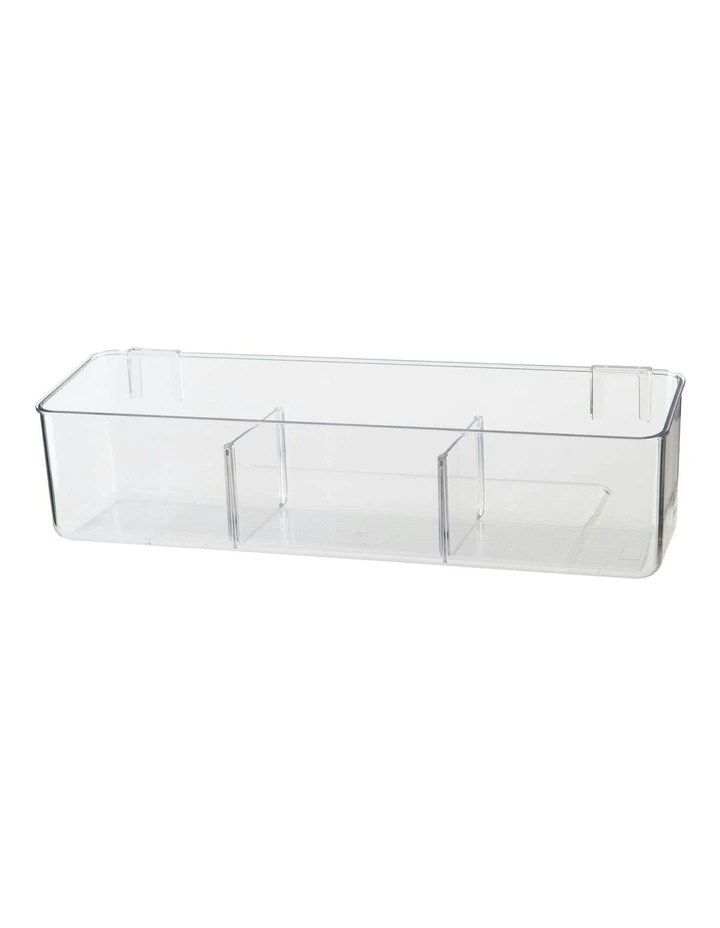 Wall Mount Adhesive Storage Container in Clear image 3