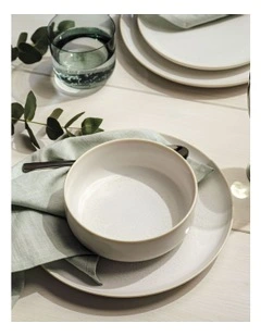 Crafted Cotton Flat Plate 29cm in Cream