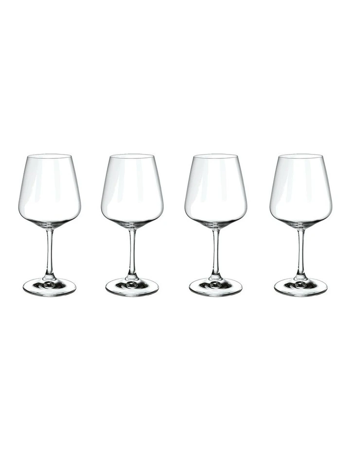 Ovid Red Wine Goblet Set 4 Piece in Clear image 1