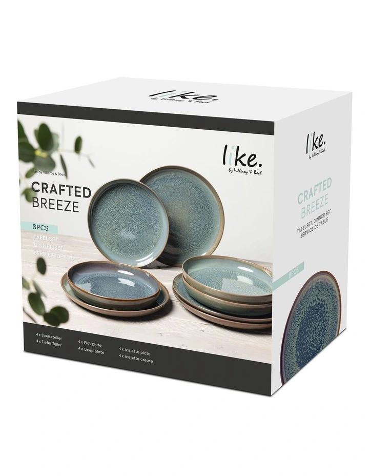 Crafted Breeze Dinner Set 8 Pieces in Green image 3