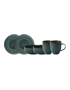 Crafted Breeze Breakfast Set 6 Piece in Green