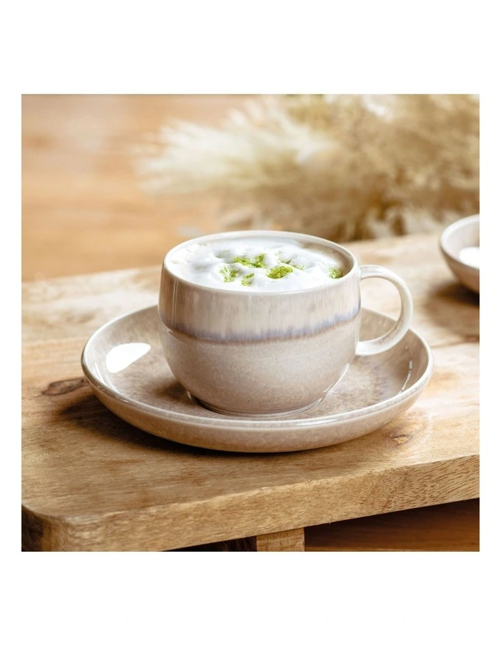 Perlemor Saucer Coffee Cup 16cm in Sand image 5