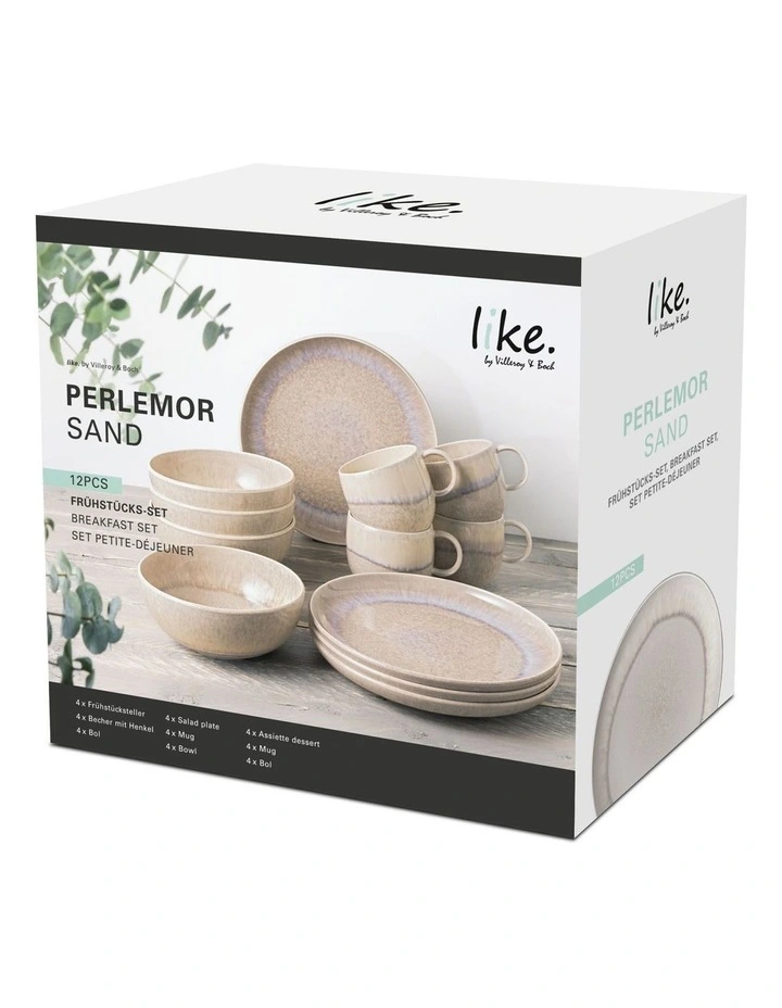 Perlemor Breakfast Set 12Pieces in Sand image 2