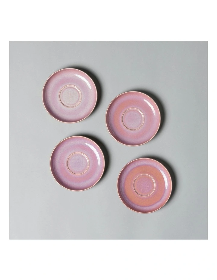 Perlemor Saucer Coffee Cup 16cm in Coral image 2