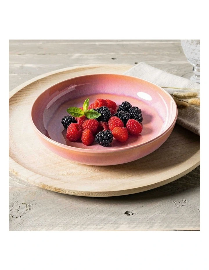 Perlemor Pasta Bowl 22cm in Coral image 3
