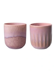 Perlemor Mug 2 Piece Set in Pink