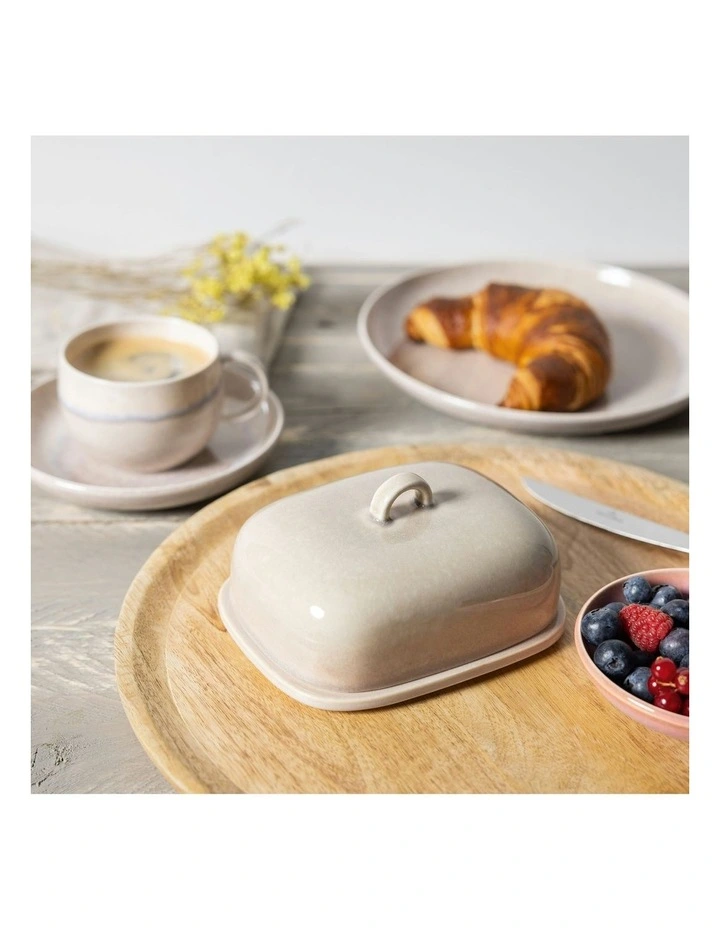 Perlemor Home Covered Butterdish in Orange image 3