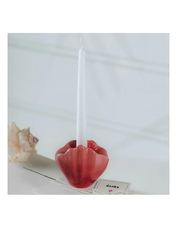 Perlemor Home Candlestick in Orange image 3