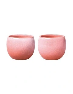 Perlemor Home Egg Cup 2 Piece Set in Coral