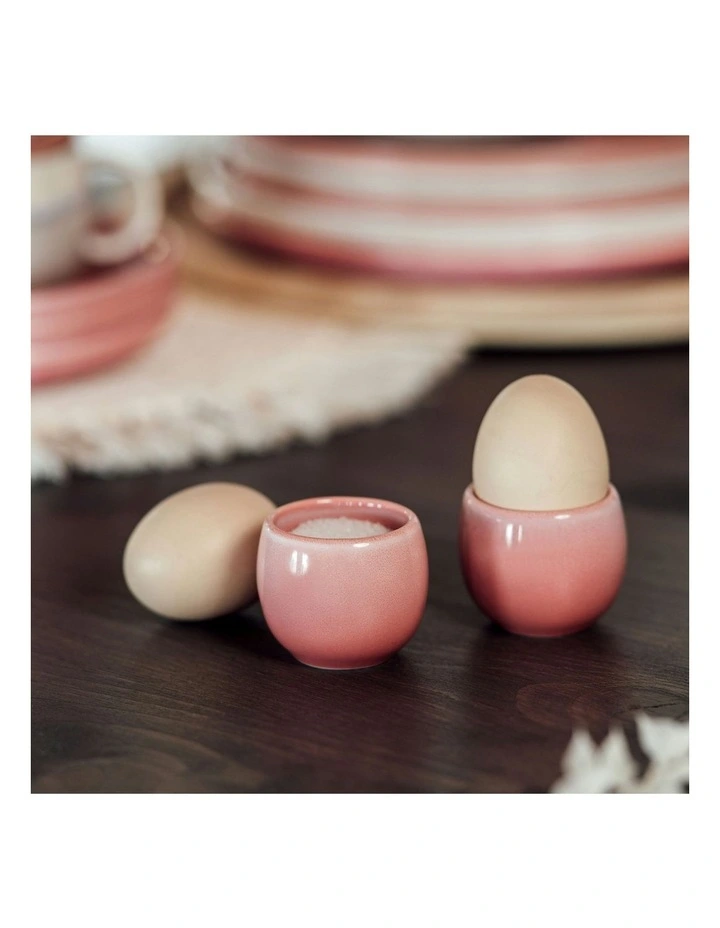 Perlemor Home Egg Cup 2 Piece Set in Coral image 4