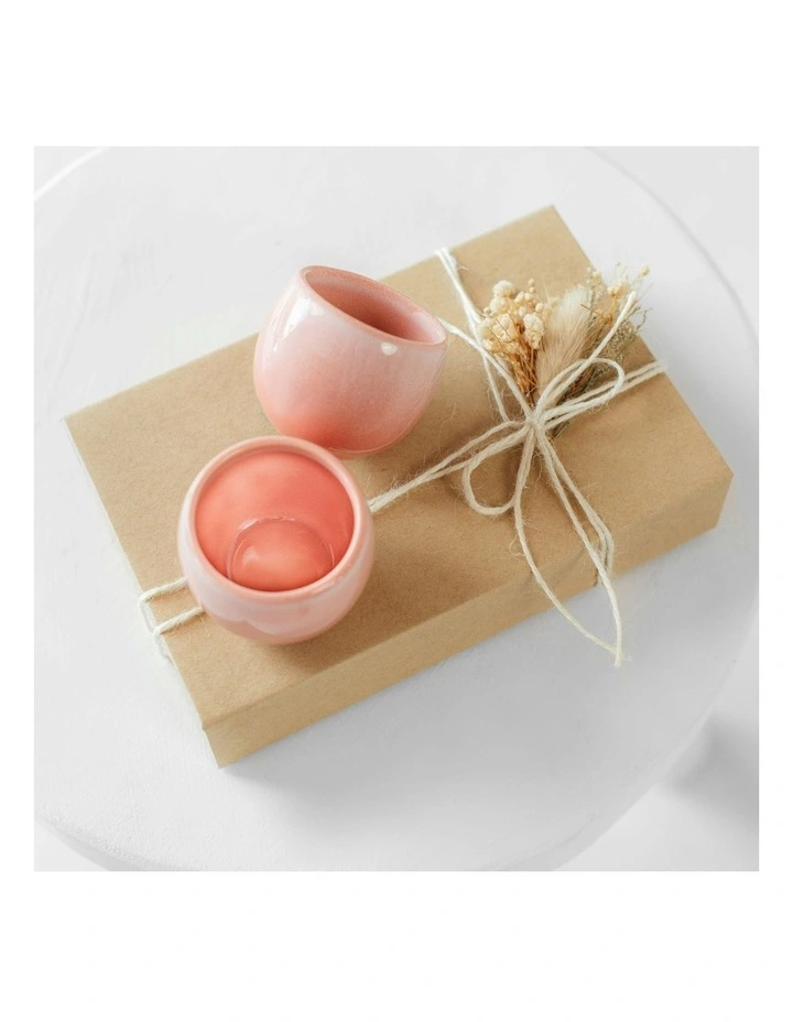 Perlemor Home Egg Cup 2 Piece Set in Coral image 5