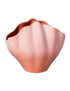 Perlemor Home Shell Vase in Orange