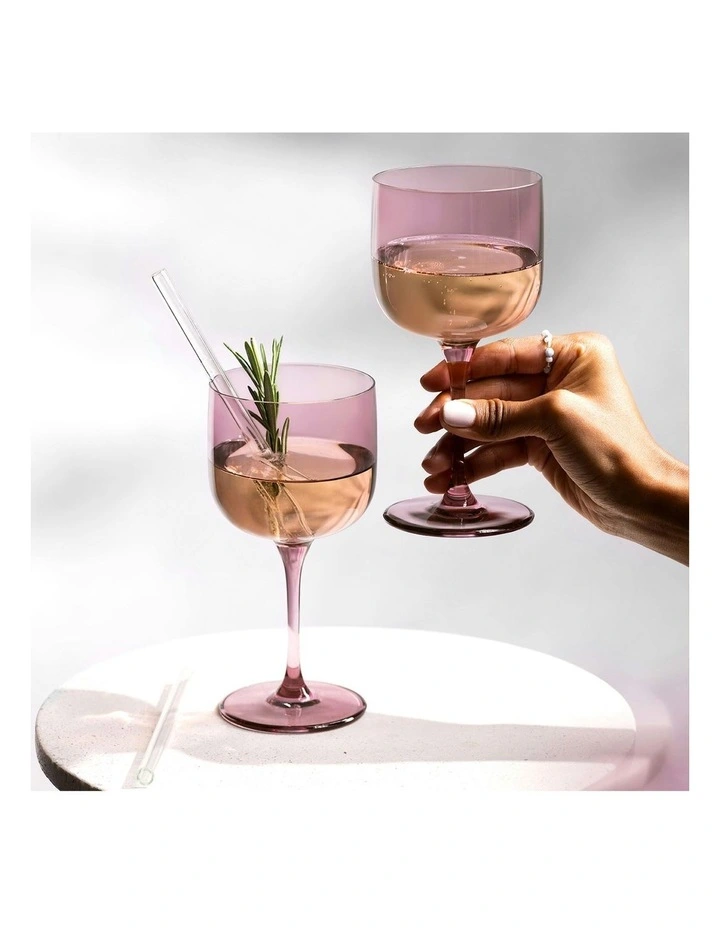 Wine Goblet 2 Piece Set in Purple image 3