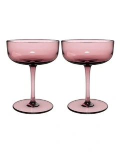 Champagne Dessert Bowl Set of 2 in Purple