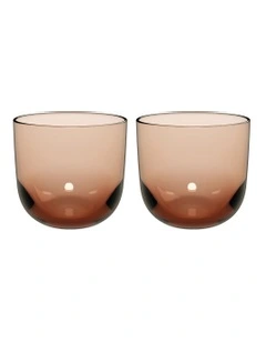 Like Clay Water Glass 2 Piece Set in Orange