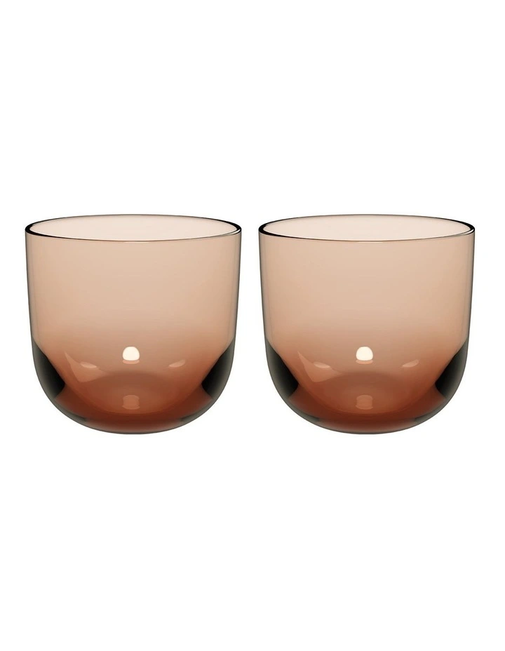 Like Clay Water Glass 2 Piece Set in Orange image 1