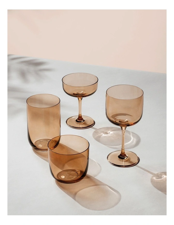 Like Clay Water Glass 2 Piece Set in Orange image 2