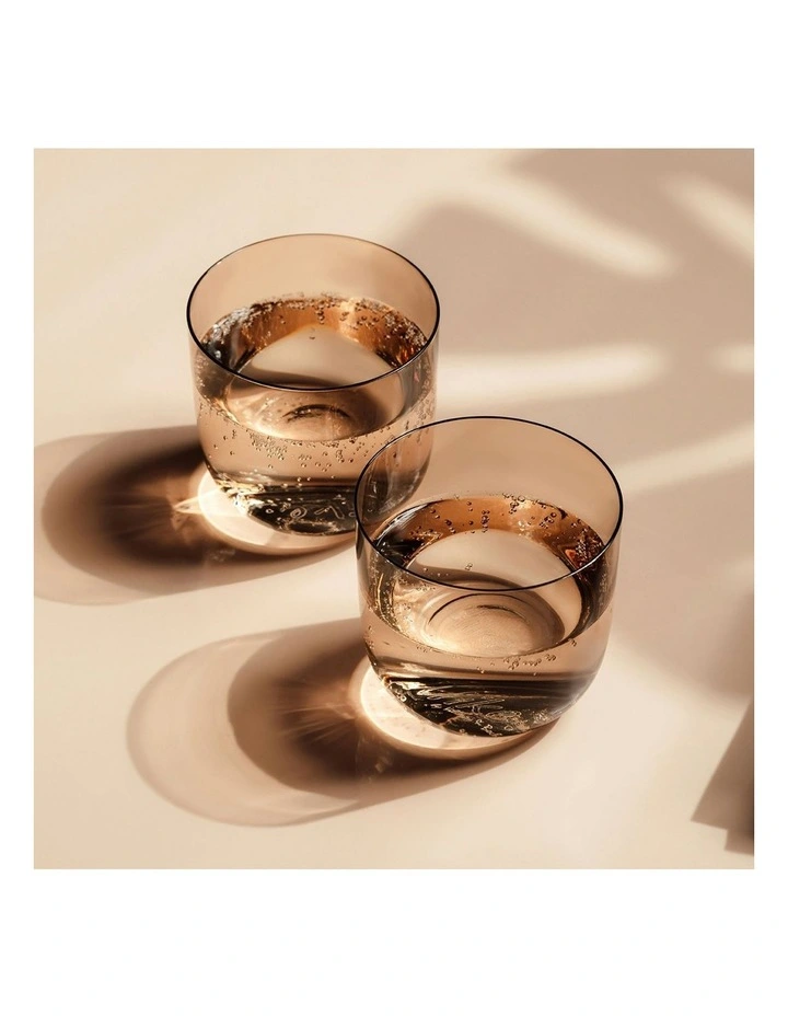 Like Clay Water Glass 2 Piece Set in Orange image 3