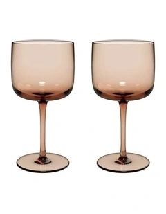 Like Clay Wine Goblet 2 Piece Set in Orange