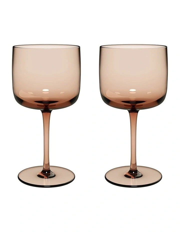 Like Clay Wine Goblet 2 Piece Set in Orange image 1