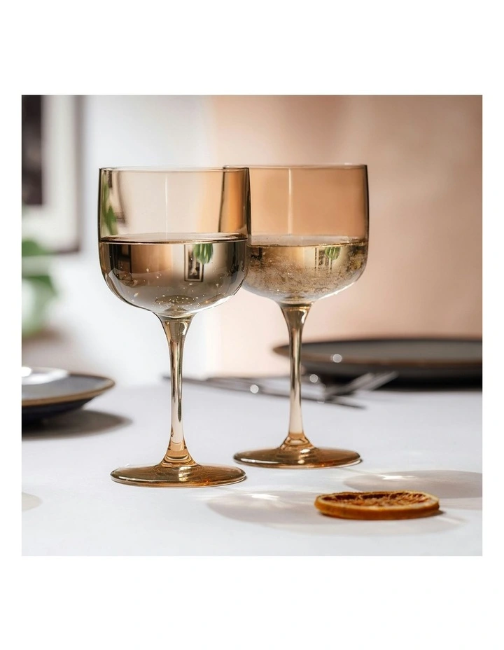 Like Clay Wine Goblet 2 Piece Set in Orange image 3
