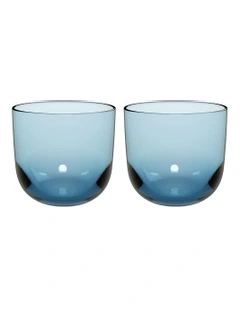 Water Glass 2 Piece Set in Blue